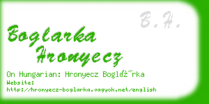 boglarka hronyecz business card